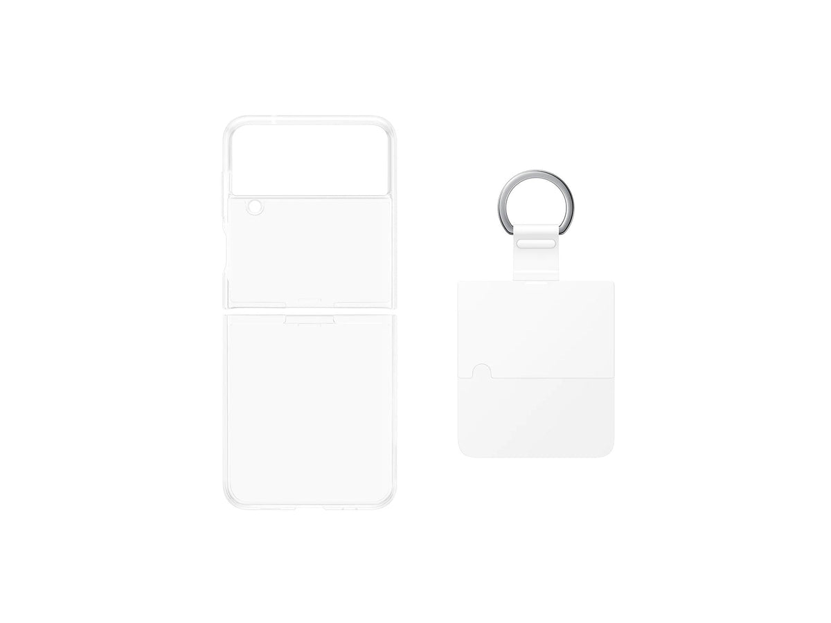 Galaxy Z flip4 clear cover with ring 純正 - Androidタブレット